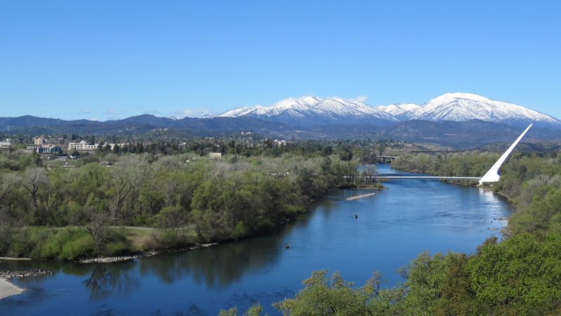 Sundial Bridge in Redding and the Sacramento River