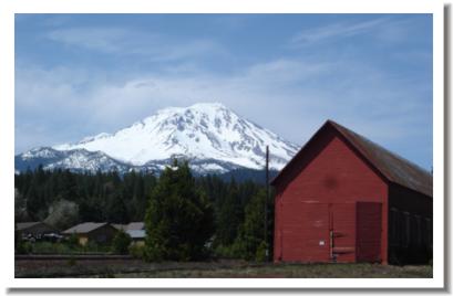 Mt Shasta as viewed from McCloud California