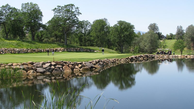 Gold Hills Golf Course, Redding CA - The green complex at hole 15