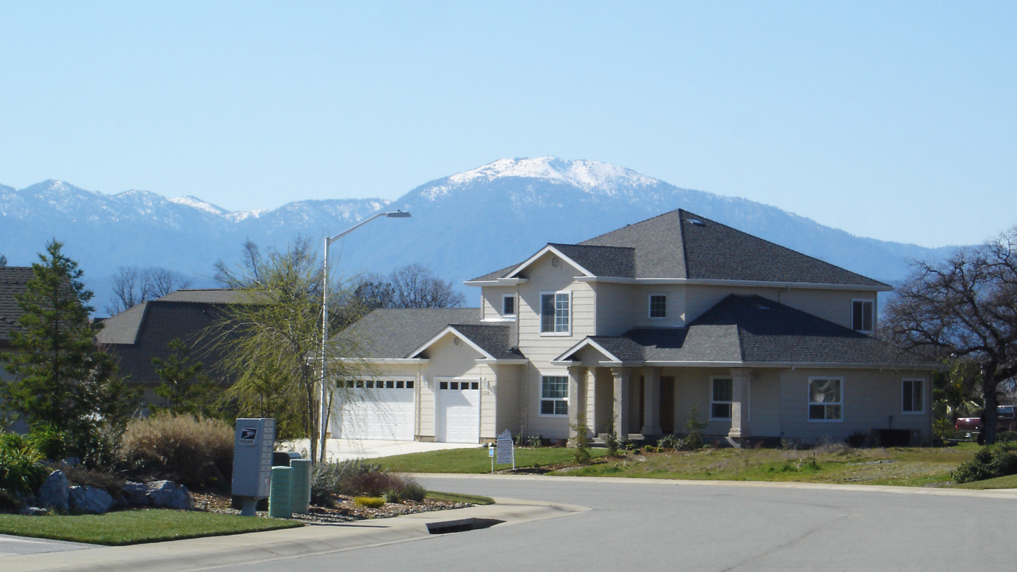 Gold Hills, Redding CA - Neighborhood Home and Mt Bally in the distance