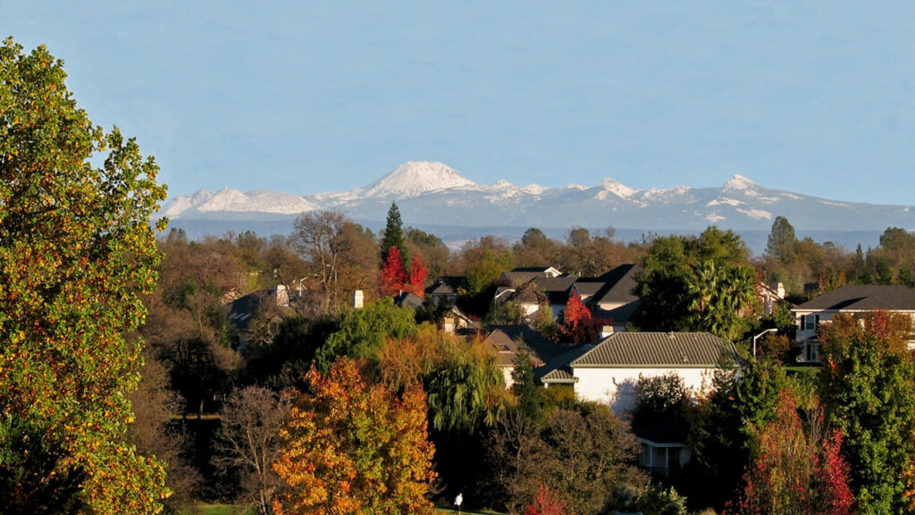 Gold Hills, Redding CA - View of Mt Lassen from within the neighborhood